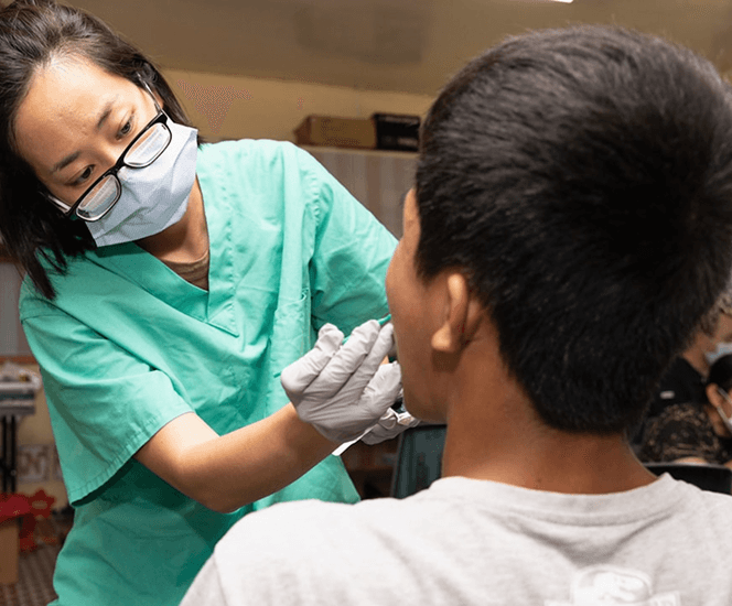 Comfortable dental cleaning